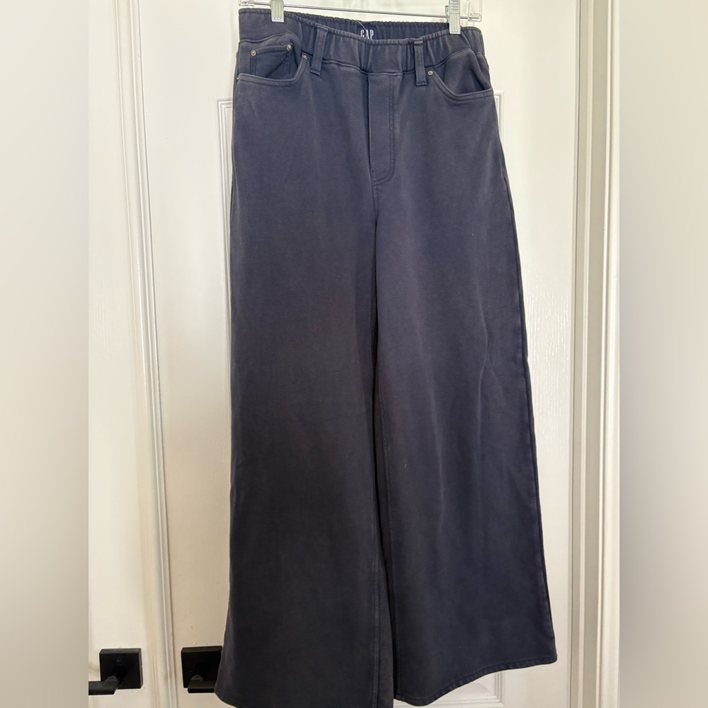 GAP women’s heavyweight sweatshirt denim Wide-Leg pants